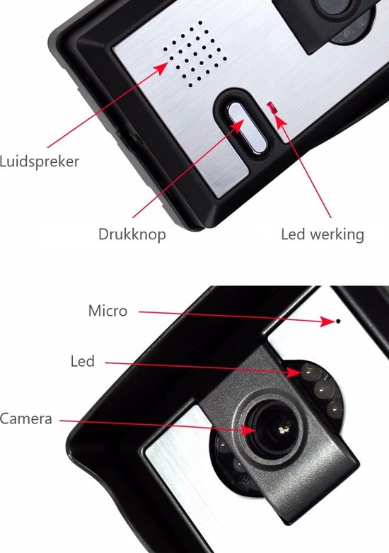 Home-Locking complete deur videofoon 4 draads.DT-2246 van Home-Locking — afbeelding 5