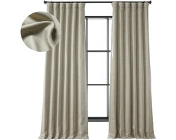 Kamer verduisterende faux linnen gordijnen - 96 inch lang, luxe gordijnen voor slaapkamer en woonkamer (havermout)