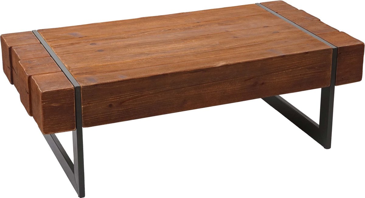 MCW TV-rek MCW-A15, TV-tafel lowboard TV-tafel, massief rustiek dennenhout MVG-gecertificeerd 40x120x60cm bruin