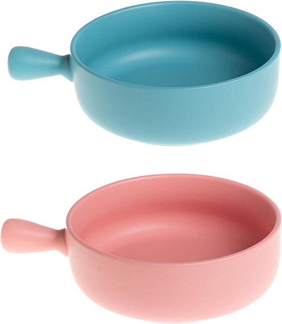 Soepbeker keramiek, Franse soepkommen met handvat, 400 ml, kom soeppan