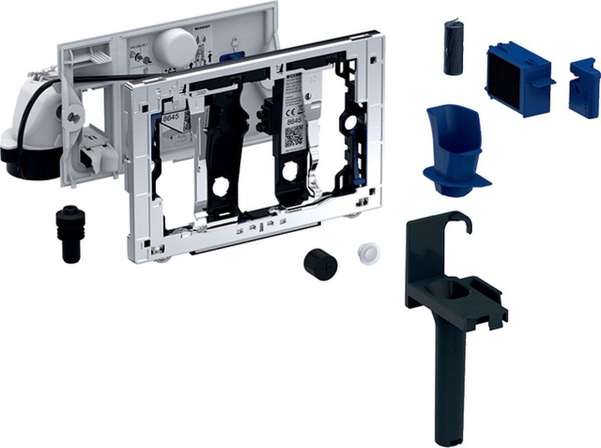 Geberit duofresh module manueel stick - 12cm - voor sigma inbouwreservoir - grijs afbeelding