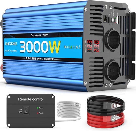 Convertisseur 12v 220v Pur Sinus 3000W convertisseur de Tension avec USB et EU de Courant