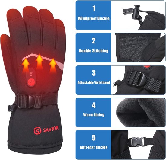 Gants chauffants pour activités hivernales - gants pour le ski, la randonnée, la moto et plus encore