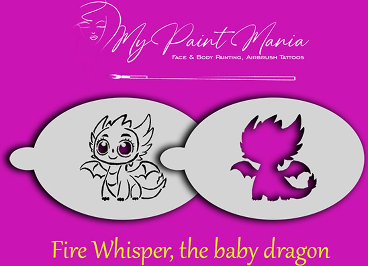 Schmink Stencil Fire Whisper The Baby Dragon
