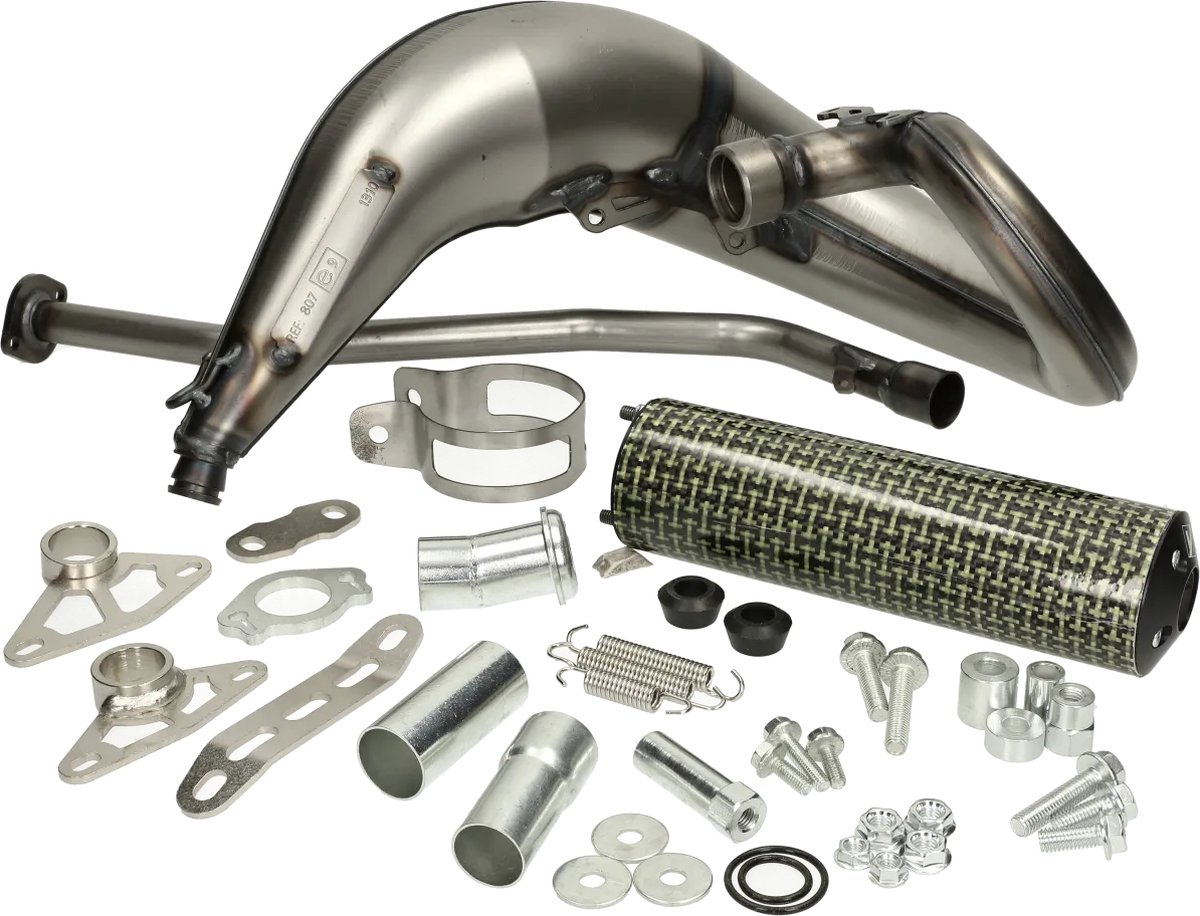 Uitlaat Yasuni Cross ML Max kevlar bovenlangs Rieju MRX, SMX