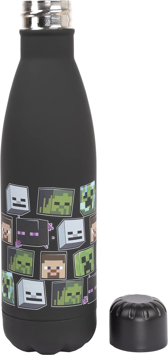 Roestvrijstalen waterfles met Creeper ontwerp - Herbruikbare 750 ml bidon voor kinderen