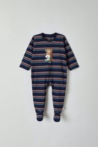 Woody romper unisex - multicolor gestreept - highlander koe - 212-3-RBF-S/901 - maat 62