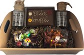 Kerst - Basket - Starlights - Papa en Mama -  Chocolade tablet - Schatkistjes