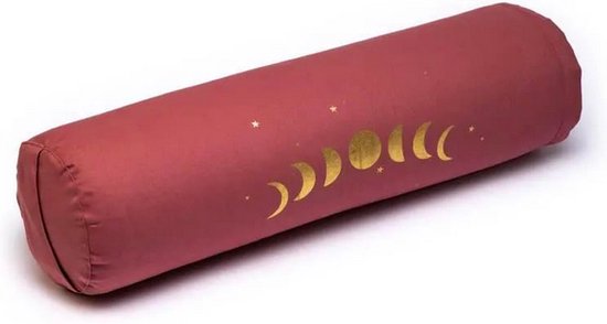 Sattva - Bolster rond Maanfasen bio katoen - Oud Roze van Sattva — afbeelding 2