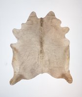 KOELAP Koeienhuid Vloerkleed - Taupe Egaal Langharig - 190 x 225 cm - 1004509