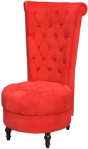 Furnibella – Fauteuil met Hoge Rugleuning Rood Ruststoel Stoel Zitstoel Fauteuils