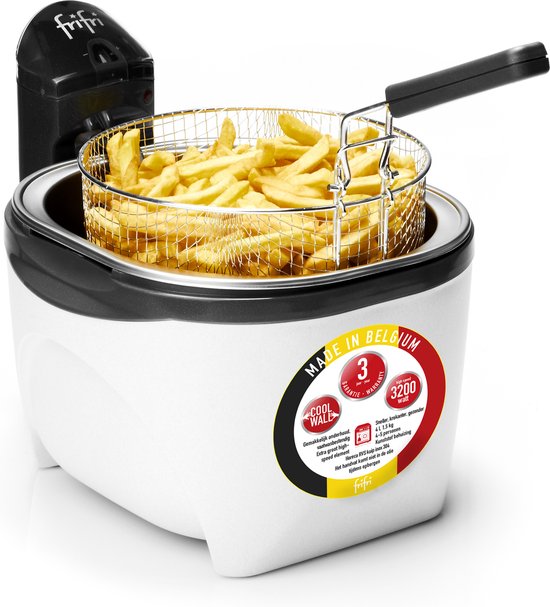 Frifri 828 Frituurpan - friteuse - 4 liter - 3200 Watt - wit - 1,5 kg friet - 3 jaar garantie