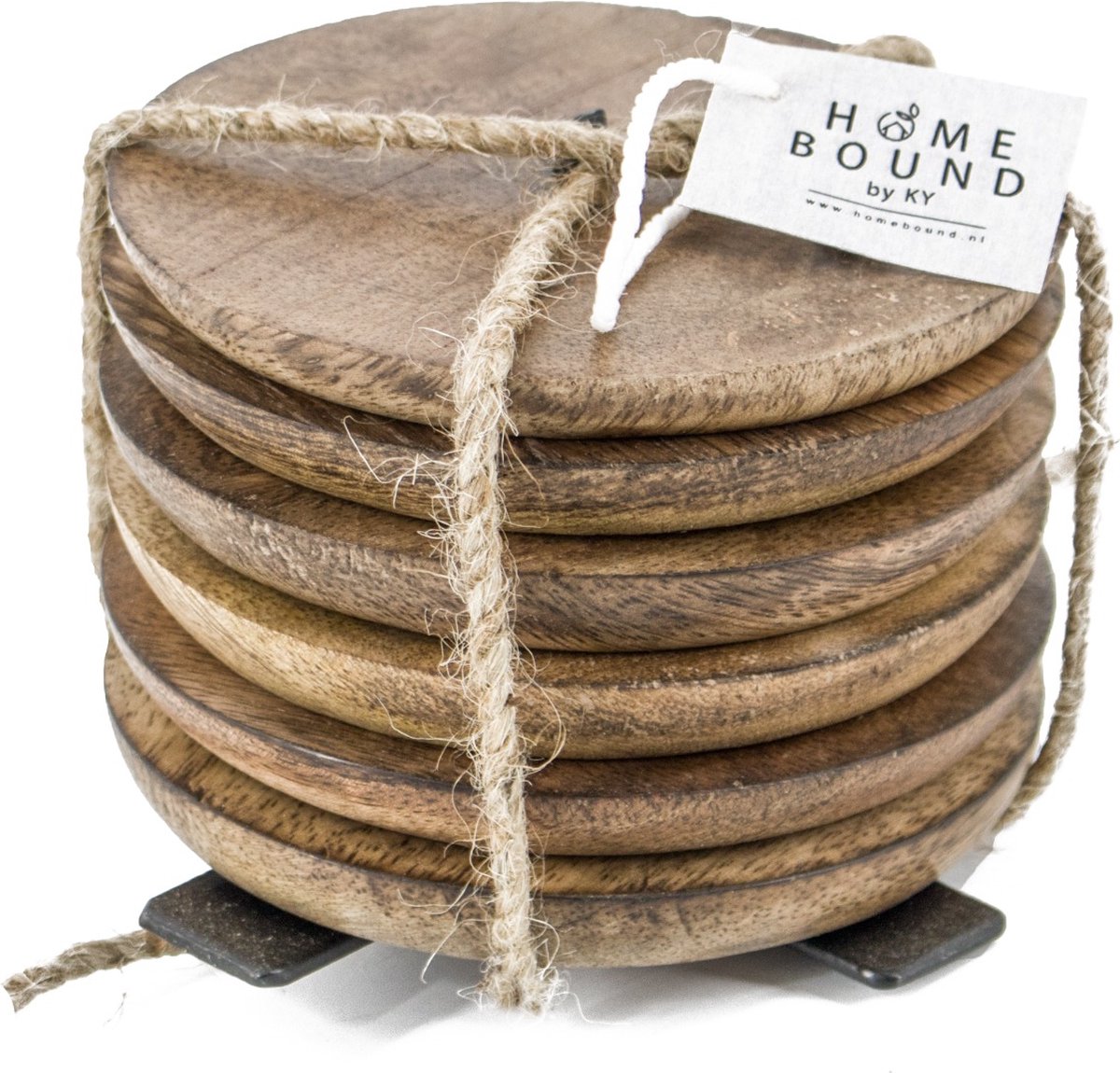Onderzetters hout op standaard