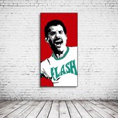 Pop Art Freddie Mercury Poster in lijst - 105 x 55 cm Fotopapier Mat 180 gr Framed - Popart Wanddecoratie