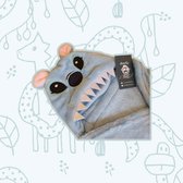 Multifunctionele Baby badcape met capuchon Stitch | Wikkeldeken baby en peuters | Deken Kinderen | wikkeldeken | Dekentje baby & peuter 0-3 jaar | Babydeken | Kraamcadeau | Babycape | Fleece deken | Kraam | Maxi Cosi deken | Dier | blauw