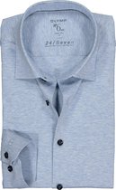 OLYMP No. Six 24/Seven super slim fit overhemd - tricot - lichtblauw - Strijkvriendelijk - Boordmaat: 39