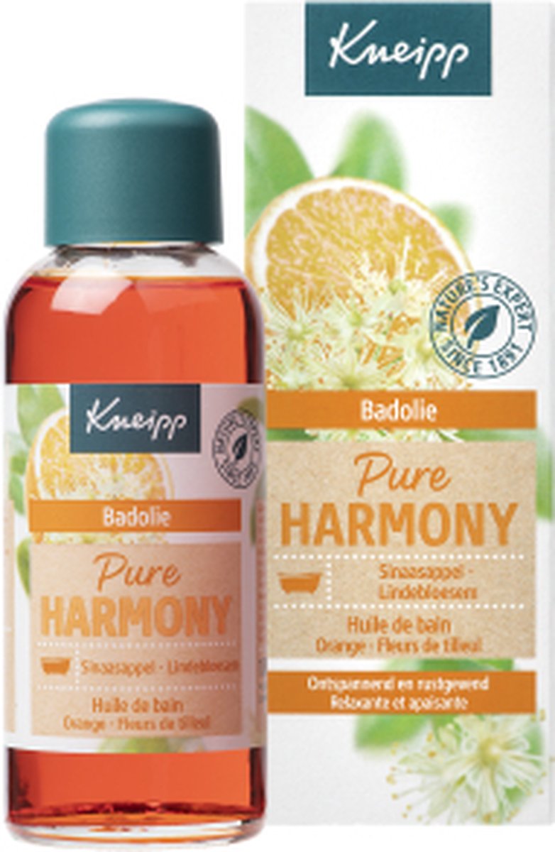 Kneipp Pure Harmony - Badolie - Oranje lindebloesem - Ontspannend en rustgevend bad - Zachte kalmerende geur - Vegan - 1 st - 100 ml - Kneipp