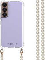iMoshion Backcover met koord hoesje - Parels Samsung Galaxy S22 hoesje - Transparant