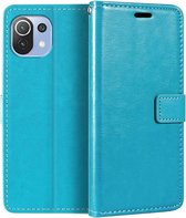 LuxeBass Boekhoesje geschikt voor Poco F3 - Turquoise - telefoonhoes - gsm hoes - telefoonhoesjes