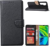 LuxeBass Hoesje geschikt voor Xiaomi Mi Note 10 Lite - Bookcase Zwart - portemonnee hoesje - telefoonhoes - gsm hoes - telefoonhoesjes