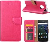 LuxeBass Hoesje geschikt voor Motorola G6 Play / E5 - Bookcase Roze - portemonnee hoesje - telefoonhoes - gsm hoes - telefoonhoesjes