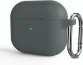 Case Cover geschikt voor geschikt voor Apple Airpods 3 - Siliconen Donkergrijs | Watchbands-shop.nl