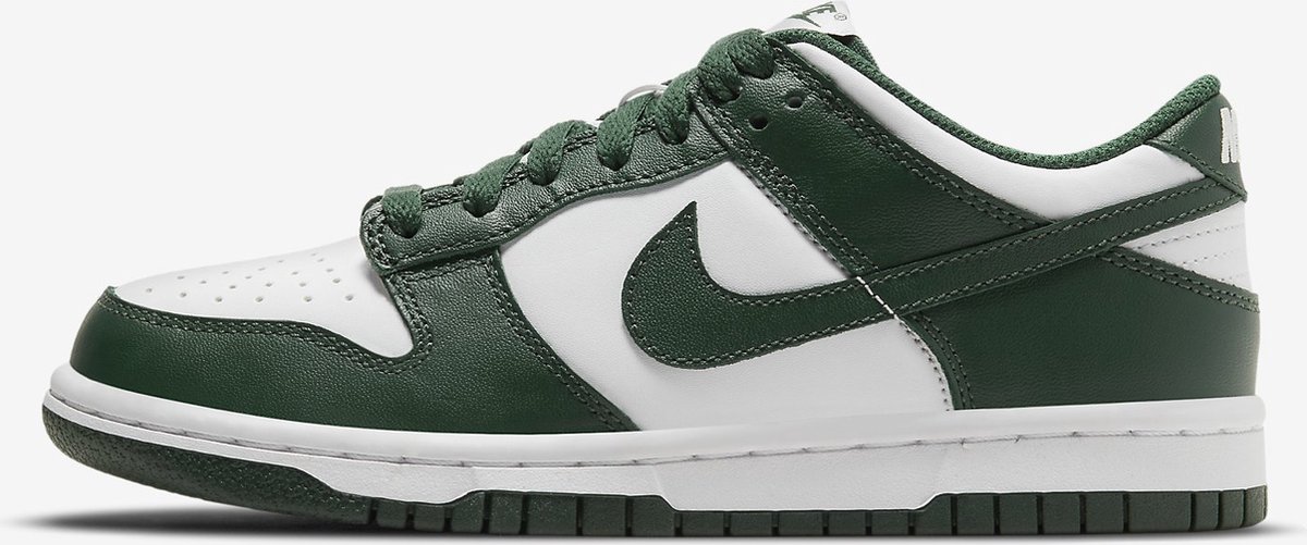 Nike Dunk Low (GS), White/Team Green-White, CW1590 102, EUR 38