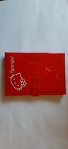 hello kitty notitieboekje / opbergmapje  met klepje in rode uitvoering