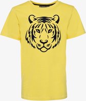 TwoDay jongens T-shirt met tijgerkop - Geel - Maat 146/152