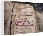 Tableau sur Toile Peintures de Vikings - 120x80 cm - Décoration murale