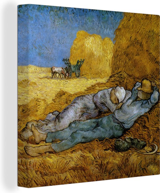 Canvas Schilderij The Siesta - Schilderij van Vincent van Gogh - Wanddecoratie