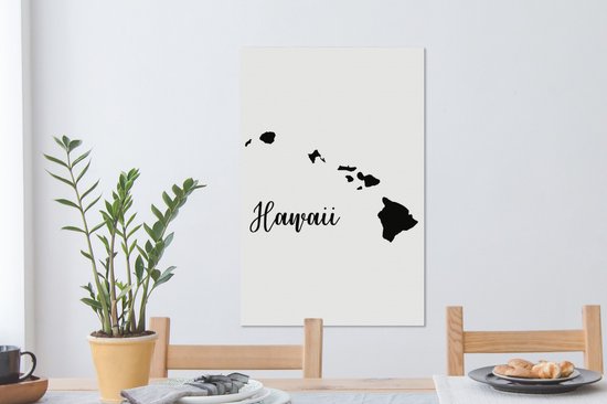 Tableau sur toile contour d'Hawaï - 40x60 cm - Décoration murale