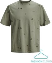 Jack & Jones T-Shirt - Jack&Jones - jcotrio Tee Ss Crew Neck GROEN M