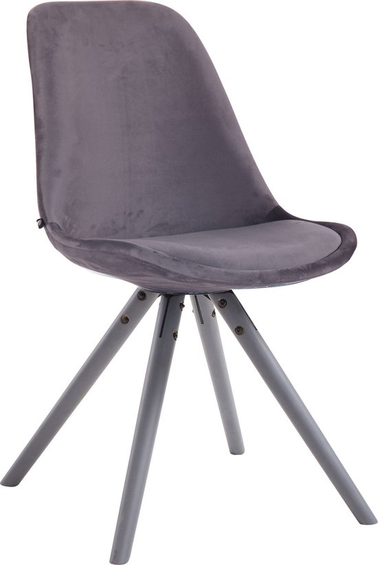 Eetkamer - Bezoekersstoel Sievi Velvet Round legs G, Blauw