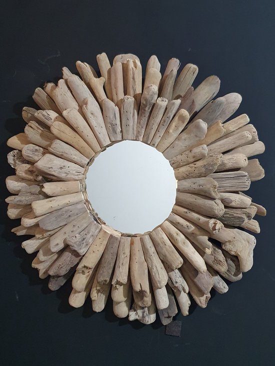 Driftwood ronde SPIEGEL - Bij Mies - 60 cm ø - 3 lagen