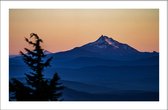 Walljar - Mount Jefferson - Muurdecoratie - Poster met lijst