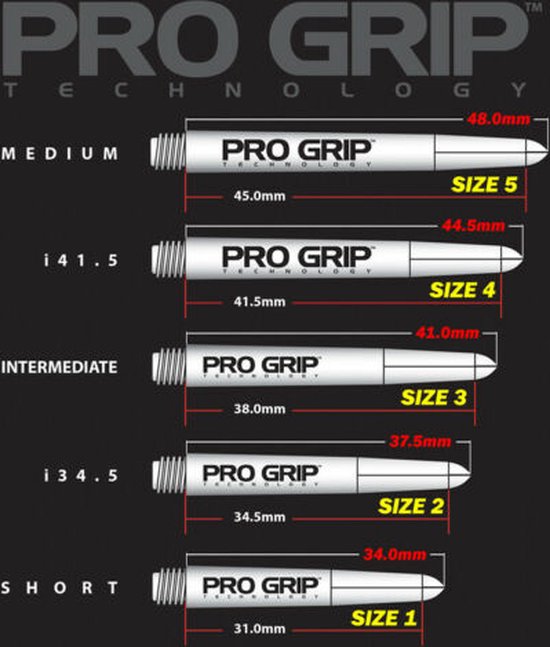 Target Pro Grip Dartshafts - Wit - In Between - (1 Set) van Target — afbeelding 2