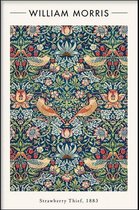 Walljar - William Morris - Strawberry Thief - Muurdecoratie - Canvas schilderij