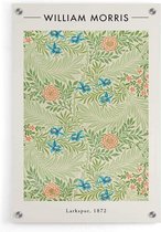 Walljar - William Morris - Larkspur - Muurdecoratie - Plexiglas schilderij