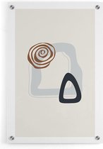 Walljar - Swirl Shape - Muurdecoratie - Plexiglas schilderij