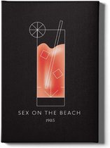 Walljar - Sex On The Beach Cocktail - Muurdecoratie - Canvas schilderij