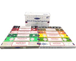Satya wierook - assorti 1 - mix - incense - 12 pakjes 15 grams -nm7