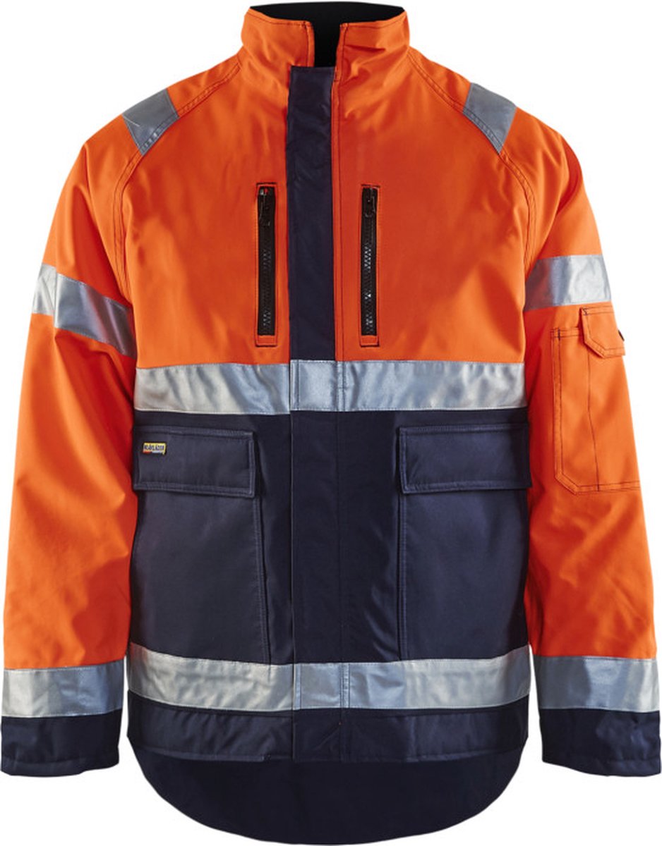 Blåkläder 4827-1977 Winterjas High Vis Oranje/Marineblauw maat L