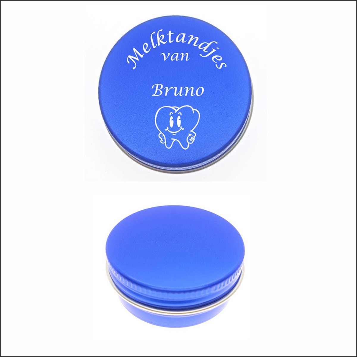Goedkoopste Melktanden Blikje Met Naam Gravering - Bruno