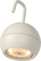 Bol.com Lucide SPHERE Oplaadbare Hanglamp Buiten - Accu/Batterij - Ø 102 cm - LED Dimb. - 1x2W 2700K - IP54 - 3 StepDim - Wit aanbieding
