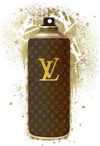 Glasschilderij met Goud - Louis Vuitton - 60 x 80 cm