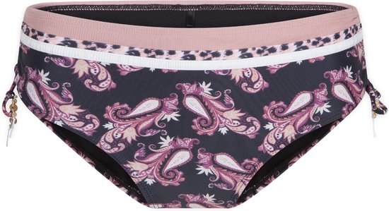 LingaDore - Paisley Bikini Broekje - maat 38 - Meerkleurig/Zwart