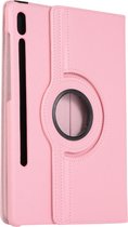 Case2go - Tablet hoes geschikt voor Samsung Galaxy Tab S8 (2022) - Draaibare Book Case Cover - 11 Inch - Roze