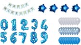 Verjaardag versiering met cijfers (81CM/Blauw)