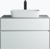 Badplaats Badkamermeubel Set Hamilton 80 cm - Mat Wit - Badmeubel met Wastafel